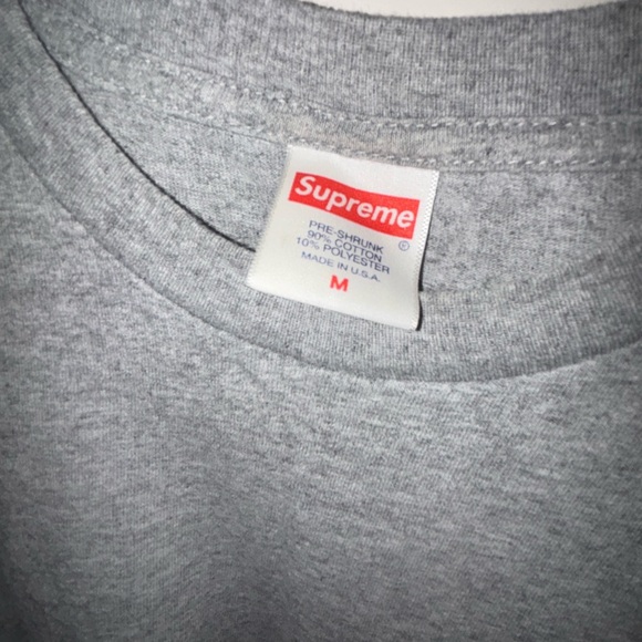 Light grey blank t shirt Supreme - Picture 2 of 2
